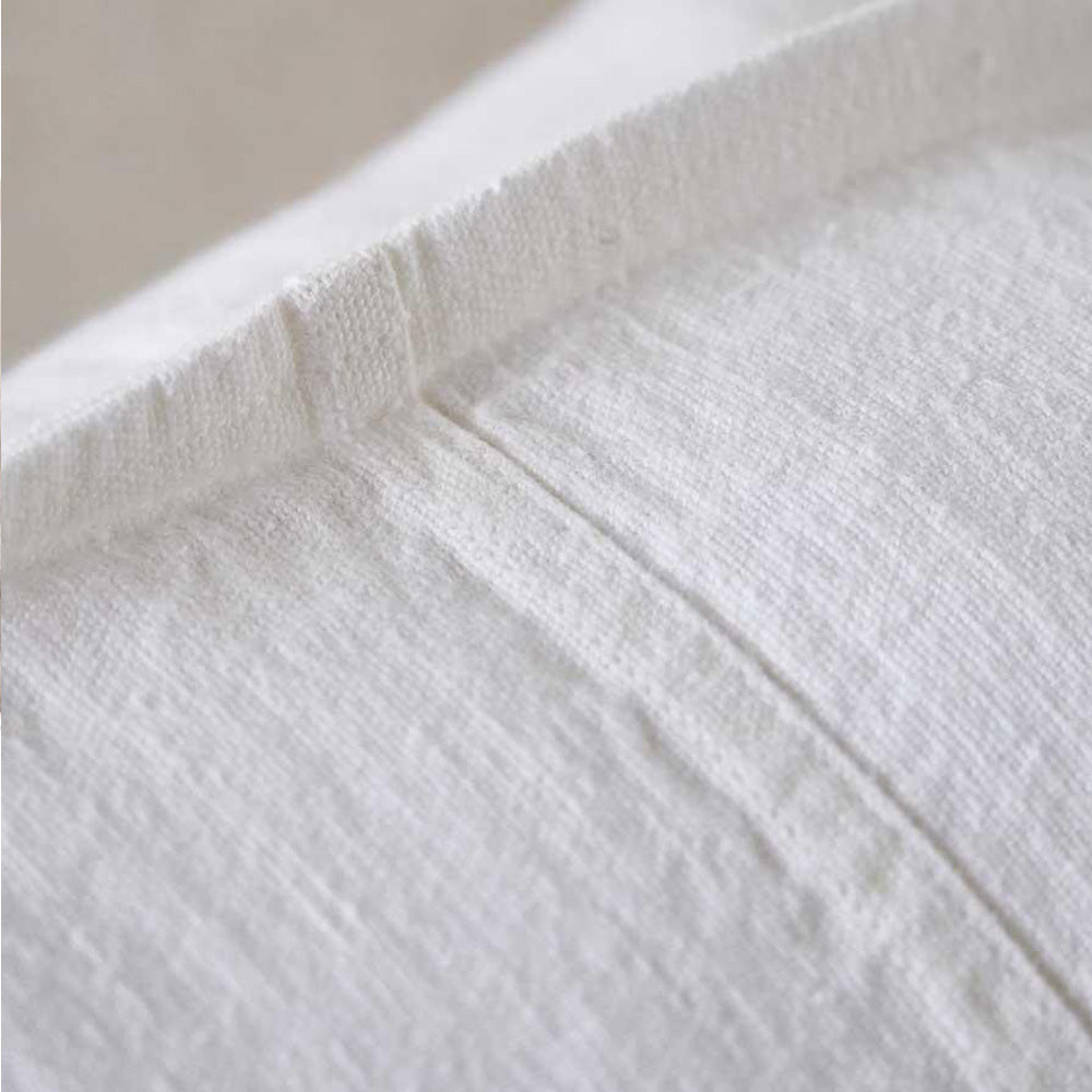 linen cushion small white