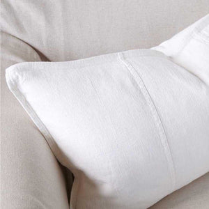 linen cushion rectangle white