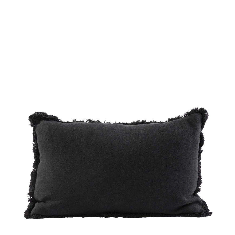 luca cushion rectangle black
