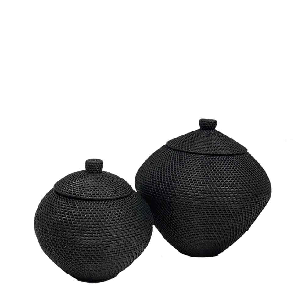 noir urn basket large