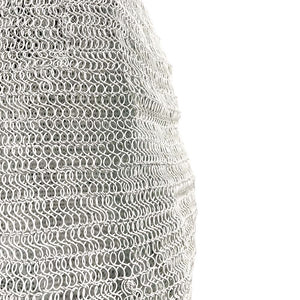 organic net pendant white long