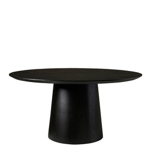 pippa round dining table black