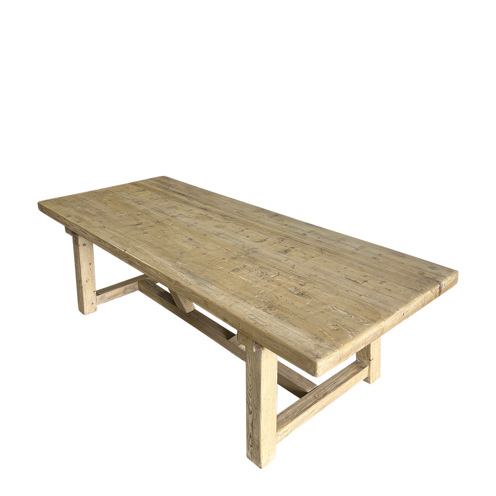 tate elm dining table 2.4m - PREORDER