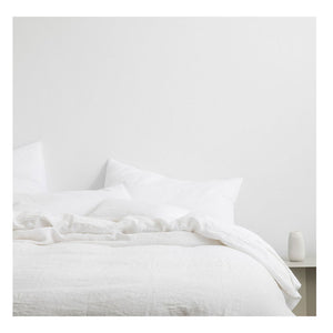 linen duvet cover super king white