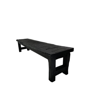 yashar rustic bench seat black